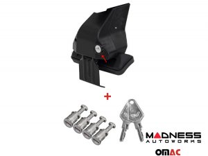 FIAT 500L Roof Rack Luggage Bars - Smooth Roof - Black - OMAC 